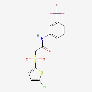2-((5-chlorothiophen-2-yl)sulfonyl)-N-(3-(trifluoromethyl)phenyl)acetamide