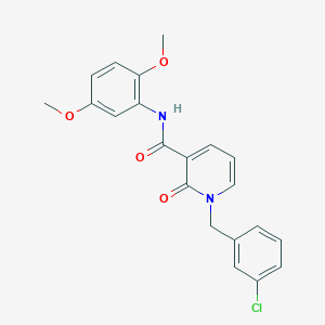 molecular formula C21H19ClN2O4 B2883841 1-(3-chlorobenzyl)-N-(2,5-dimethoxyphenyl)-2-oxo-1,2-dihydropyridine-3-carboxamide CAS No. 946379-07-3