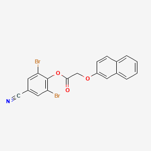 2,6-Dibromo-4-cyanophenyl 2-(naphthalen-2-yloxy)acetate