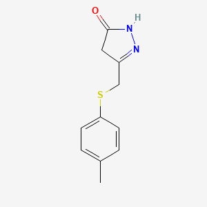 5-{[(4-methylphenyl)sulfanyl]methyl}-4H-pyrazol-3-ol