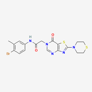 N-(4-bromo-3-methylphenyl)-2-(7-oxo-2-thiomorpholinothiazolo[4,5-d]pyrimidin-6(7H)-yl)acetamide