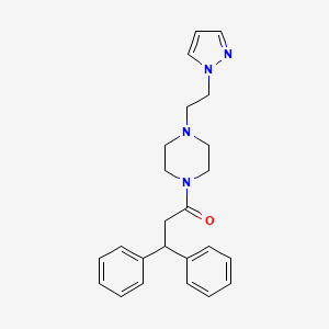 1-(4-(2-(1H-pyrazol-1-yl)ethyl)piperazin-1-yl)-3,3-diphenylpropan-1-one