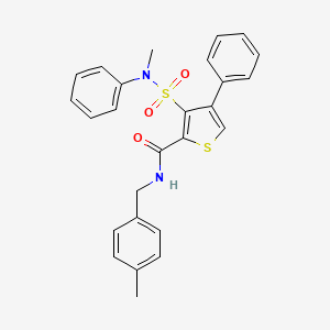 N-(4-methylbenzyl)-3-[methyl(phenyl)sulfamoyl]-4-phenylthiophene-2-carboxamide