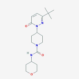 B2883882 4-(3-Tert-butyl-6-oxopyridazin-1-yl)-N-(oxan-4-yl)piperidine-1-carboxamide CAS No. 2379984-08-2
