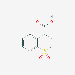 molecular formula C10H10O4S B2883884 1,1-dioxo-3,4-dihydro-2H-1lambda6-benzothiopyran-4-carboxylic acid CAS No. 405103-19-7