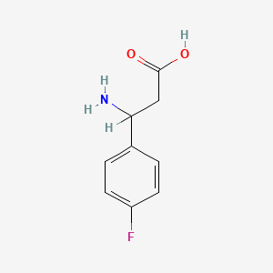 molecular formula C9H10FNO2 B2883894 3-Amino-3-(4-fluorophenyl)propanoic acid CAS No. 151911-23-8; 151911-33-0; 325-89-3