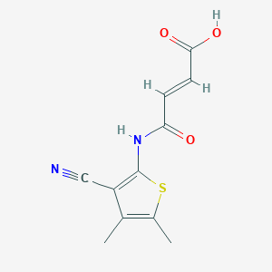 molecular formula C11H10N2O3S B2883895 (E)-4-((3-cyano-4,5-dimethylthiophen-2-yl)amino)-4-oxobut-2-enoic acid CAS No. 321966-87-4