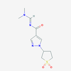 N-[(1E)-(dimethylamino)methylidene]-1-(1,1-dioxo-1lambda6-thiolan-3-yl)-1H-pyrazole-4-carboxamide