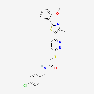 N-(4-chlorobenzyl)-2-((6-(2-(2-methoxyphenyl)-4-methylthiazol-5-yl)pyridazin-3-yl)thio)acetamide