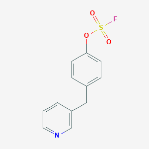 molecular formula C12H10FNO3S B2883909 3-[(4-Fluorosulfonyloxyphenyl)methyl]pyridine CAS No. 2411313-16-9