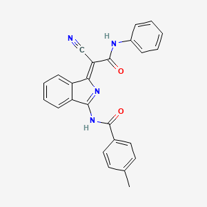 (Z)-N-(1-(1-cyano-2-oxo-2-(phenylamino)ethylidene)-1H-isoindol-3-yl)-4-methylbenzamide