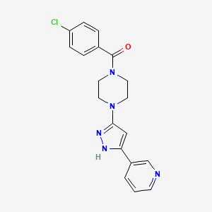 (4-chlorophenyl){4-[3-(3-pyridyl)-1H-pyrazol-5-yl]piperazino}methanone