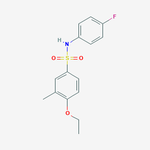 molecular formula C15H16FNO3S B288392 4-ethoxy-N-(4-fluorophenyl)-3-methylbenzenesulfonamide 