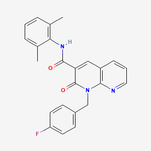 molecular formula C24H20FN3O2 B2883921 N-(2,6-dimethylphenyl)-1-(4-fluorobenzyl)-2-oxo-1,2-dihydro-1,8-naphthyridine-3-carboxamide CAS No. 946252-20-6