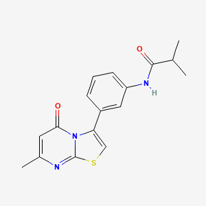 N-(3-(7-methyl-5-oxo-5H-thiazolo[3,2-a]pyrimidin-3-yl)phenyl)isobutyramide
