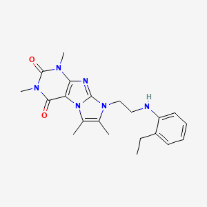 6-[2-(2-Ethylanilino)ethyl]-2,4,7,8-tetramethylpurino[7,8-a]imidazole-1,3-dione