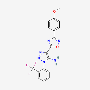 4-[3-(4-methoxyphenyl)-1,2,4-oxadiazol-5-yl]-1-[2-(trifluoromethyl)phenyl]-1H-1,2,3-triazol-5-amine
