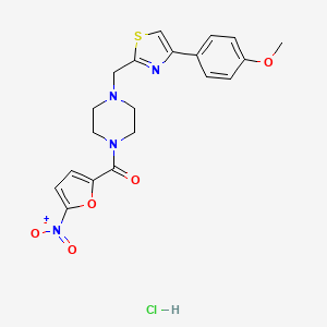 (4-((4-(4-Methoxyphenyl)thiazol-2-yl)methyl)piperazin-1-yl)(5-nitrofuran-2-yl)methanone hydrochloride