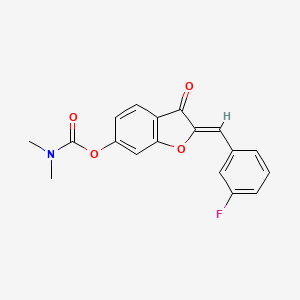 (Z)-2-(3-fluorobenzylidene)-3-oxo-2,3-dihydrobenzofuran-6-yl dimethylcarbamate