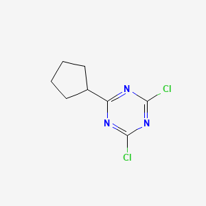 molecular formula C8H9Cl2N3 B2883934 2,4-Dichloro-6-cyclopentyl-1,3,5-triazine CAS No. 148312-25-8