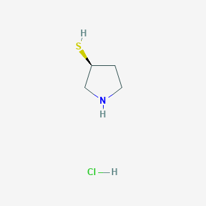 molecular formula C4H10ClNS B2883936 (S)-3-Mercaptopyrrolidine hydrochloride CAS No. 101394-37-0