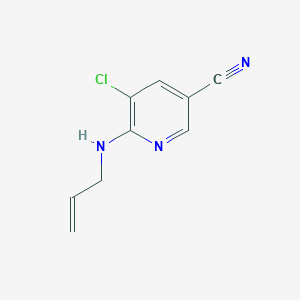 molecular formula C9H8ClN3 B2883938 5-Chloro-6-(prop-2-enylamino)pyridine-3-carbonitrile CAS No. 1856293-02-1
