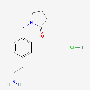 1-{[4-(2-Aminoethyl)phenyl]methyl}pyrrolidin-2-one hydrochloride