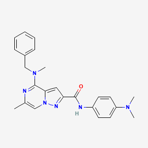 4-[benzyl(methyl)amino]-N-[4-(dimethylamino)phenyl]-6-methylpyrazolo[1,5-a]pyrazine-2-carboxamide
