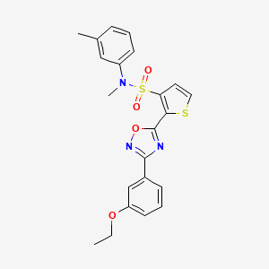 2-[3-(3-ethoxyphenyl)-1,2,4-oxadiazol-5-yl]-N-methyl-N-(3-methylphenyl)thiophene-3-sulfonamide