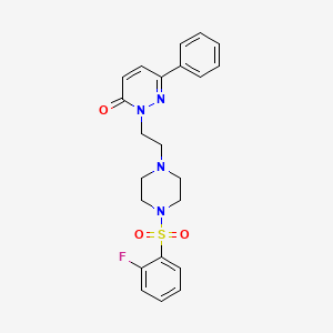 2-(2-(4-((2-fluorophenyl)sulfonyl)piperazin-1-yl)ethyl)-6-phenylpyridazin-3(2H)-one