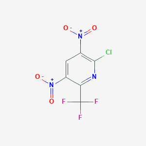 molecular formula C6HClF3N3O4 B2883950 2-Chloro-3,5-dinitro-6-(trifluoromethyl)pyridine CAS No. 163238-99-1