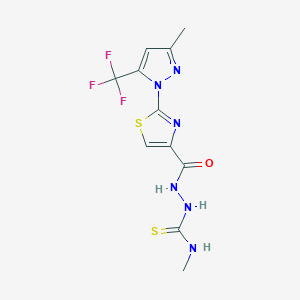 N-methyl-2-({2-[3-methyl-5-(trifluoromethyl)-1H-pyrazol-1-yl]-1,3-thiazol-4-yl}carbonyl)-1-hydrazinecarbothioamide