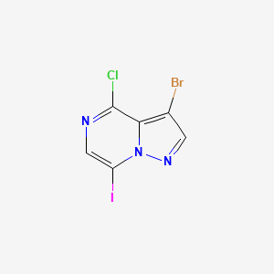 molecular formula C6H2BrClIN3 B2883954 3-Bromo-4-chloro-7-iodopyrazolo[1,5-a]pyrazine CAS No. 2490406-70-5