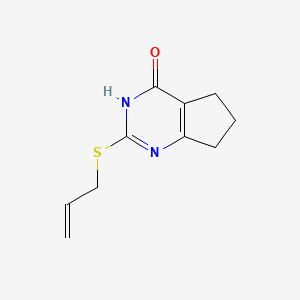 molecular formula C10H12N2OS B2883956 2-(allylthio)-6,7-dihydro-3H-cyclopenta[d]pyrimidin-4(5H)-one CAS No. 905084-13-1