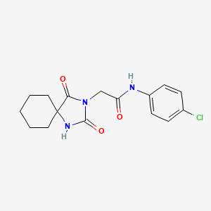 N-(4-chlorophenyl)-2-(2,4-dioxo-1,3-diazaspiro[4.5]dec-3-yl)acetamide