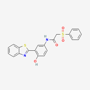 N-(3-(benzo[d]thiazol-2-yl)-4-hydroxyphenyl)-2-(phenylsulfonyl)acetamide