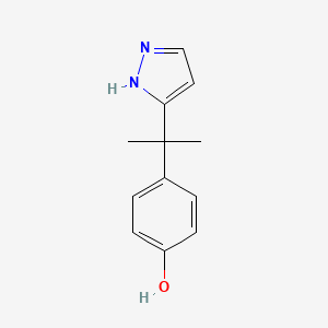 4-[1-Methyl-1-(1H-pyrazol-3-yl)ethyl]phenol