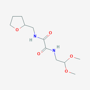 molecular formula C11H20N2O5 B2883979 N'-(2,2-Dimethoxyethyl)-N-(oxolan-2-ylmethyl)oxamide CAS No. 1796278-59-5