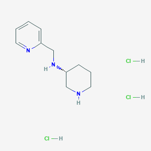 molecular formula C11H20Cl3N3 B2883988 (R)-N-(Pyridin-2-ylmethyl)piperidin-3-amine trihydrochloride CAS No. 1286208-76-1