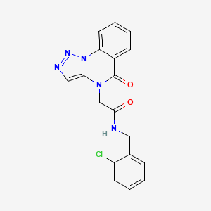 molecular formula C18H14ClN5O2 B2883992 N-(2-chlorobenzyl)-2-(5-oxo[1,2,3]triazolo[1,5-a]quinazolin-4(5H)-yl)acetamide CAS No. 898438-04-5