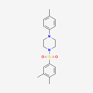 molecular formula C19H24N2O2S B2883993 1-(3,4-Dimethylbenzenesulfonyl)-4-(4-methylphenyl)piperazine CAS No. 1923215-29-5