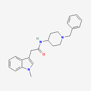 molecular formula C23H27N3O B2883994 N-(1-benzylpiperidin-4-yl)-2-(1-methyl-1H-indol-3-yl)acetamide CAS No. 901222-78-4