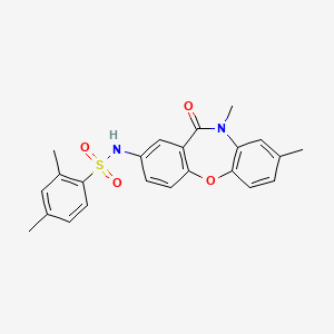 molecular formula C23H22N2O4S B2883999 N-(8,10-dimethyl-11-oxo-10,11-dihydrodibenzo[b,f][1,4]oxazepin-2-yl)-2,4-dimethylbenzenesulfonamide CAS No. 921899-04-9
