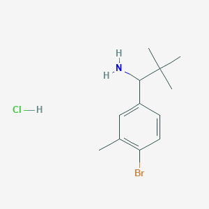 molecular formula C12H19BrClN B2884001 1-(4-Bromo-3-methylphenyl)-2,2-dimethylpropan-1-amine hydrochloride CAS No. 1909319-01-2