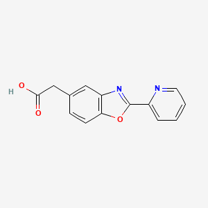 2-[2-(2-Pyridinyl)-1,3-benzoxazol-5-yl]acetic acid