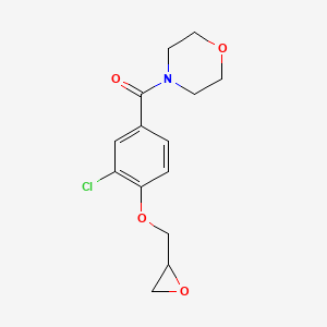molecular formula C14H16ClNO4 B2884010 [3-Chloro-4-(oxiran-2-ylmethoxy)phenyl]-morpholin-4-ylmethanone CAS No. 2411268-47-6