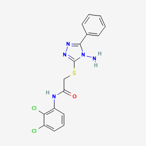 molecular formula C16H13Cl2N5OS B2884011 2-[(4-amino-5-phenyl-4H-1,2,4-triazol-3-yl)sulfanyl]-N-(2,3-dichlorophenyl)acetamide CAS No. 769155-56-8