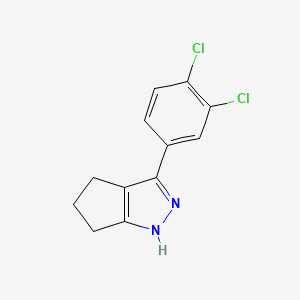 molecular formula C12H10Cl2N2 B2884013 3-(3,4-Dichlorophenyl)-2,4,5,6-tetrahydrocyclopenta[c]pyrazole CAS No. 400077-18-1