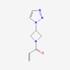 molecular formula C8H10N4O B2884014 1-[3-(Triazol-1-yl)azetidin-1-yl]prop-2-en-1-one CAS No. 2176573-03-6