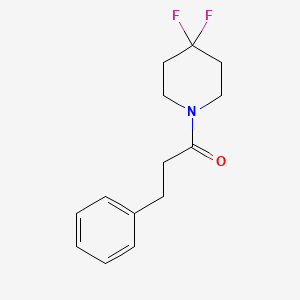 molecular formula C14H17F2NO B2884015 1-(4,4-Difluoropiperidin-1-yl)-3-phenylpropan-1-one CAS No. 2326197-38-8